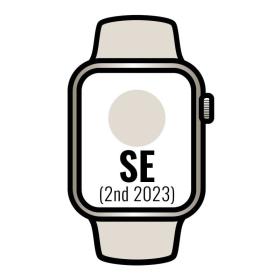 Apple Watch SE 2 Gen 2023/ Gps/ 40mm/ Caja de Aluminio Blanco Estrella/ Correa Deportiva Blanco Estrella M/L