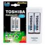 Cargador de Pilas Toshiba TNHC-6GME2 CB/ capacidad 2 pilas AA y AAA/ 2 Pilas AA Incluidas