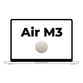 Apple Macbook Air 13,6'/ M3 8-Core CPU/ 8Gb/ 512Gb SSD/ 10-Core GPU/ Blanco Estrella
