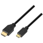 Cable HDMI Nanocable 10.15.0902/ HDMI Macho - Mini HDMI Macho/ 1.8m/ Negro